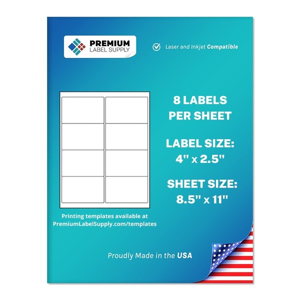 Premium Label Supply Premium Label Supply White Sticker Shipping/Mailing Labels