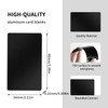 LIGHTONLY 200 Pcs Metal Business Card Blanks, Black Laser Engraving