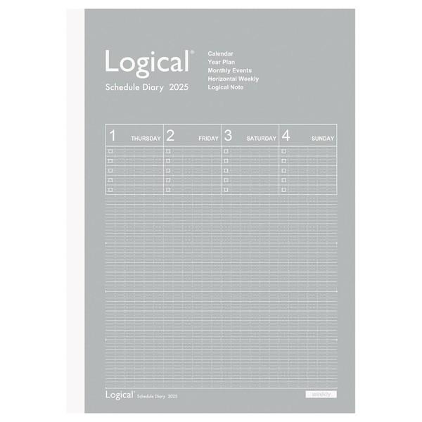Logical Diary 2025 Weekly Notebook Type A/A5/Gray NS-A507-25AN
