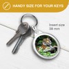 Destination Vinyl ltd 1 x Round Photo Keyring Bengal Tiger
