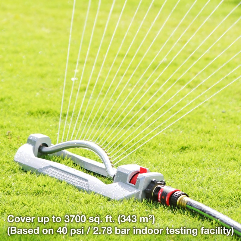 Eden 96218 Heavy Duty Turbo Oscillating Sprinkler, Covers Up to