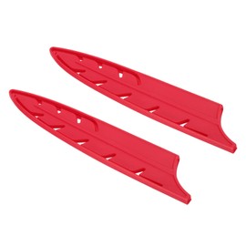 PATIKIL ABS Safety Knife Cover Sleeves for 8" Chef Knife, Universal Chopping Edge Guard Blade Protector Sheath for Kitchen Bar, Red, 19.7cm L, Pack of 2