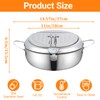 BEIYUANYA Deep Fryer Pot, Japanese Frying Pot with Thermometer and