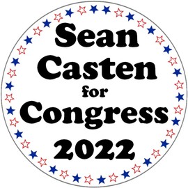 Sean Casten for Congress 2022-10 Pack Circle Stickers 3" x 3" - Election