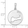 Million Charms 925 Sterling Silver Travel Charm, Polished Cape Cod