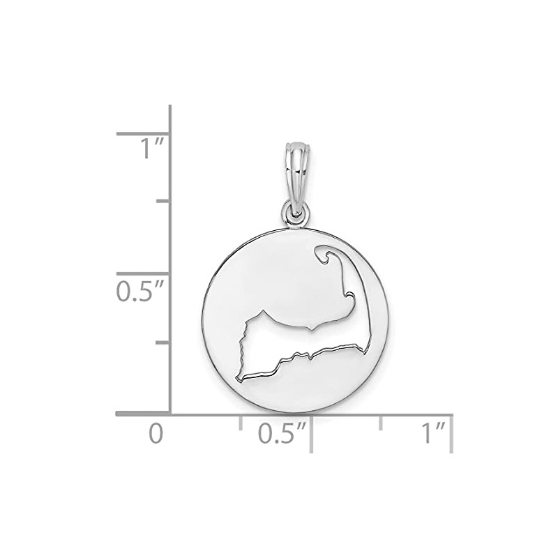 Million Charms 925 Sterling Silver Travel Charm, Polished Cape Cod