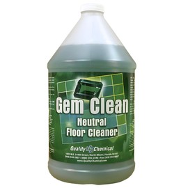 Quality Chemical Gem Clean - a neutral floor cleaner concentrate designed for all floor finishes or polished marble.-1 gallon (128 oz.)