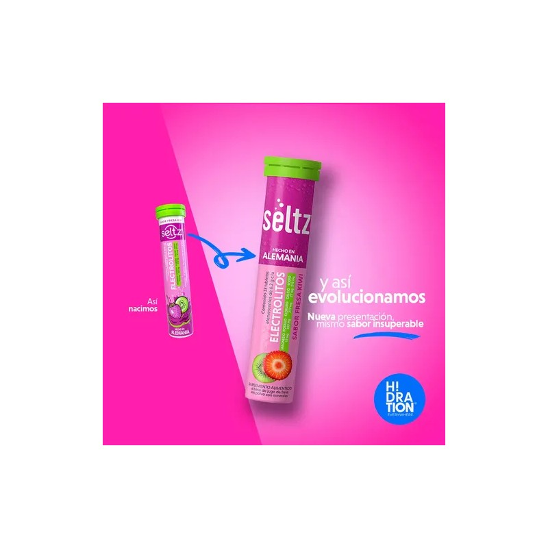 Electrolitos Eferv. 3 Pack Sabor Fresa Kiwi