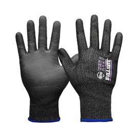 QEARSAFETY 3 Prs 18 Gauge Ultra Light weight Cut Resistance Work Safety Gloves, Thin PU Palm Coated, Precision Work Handling (M)