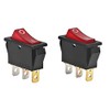 2 Pack 120927-24 120 Volt Rocker Switch Lighted On Off for FMI Desa Electric Fireplaces