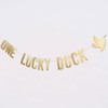 One Lucky Duck Banner - Duck Hunting Decor Gold Banner,