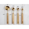 Dadamong Stainless Steel Measuring Spoons Set of 4, Gold Measuring