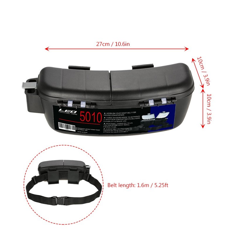 Multifunctional Portable Fishing Bait Tackle Box Storage Box Waist Carrier