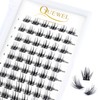 Cluster Lashes 72 Pcs QUEWEL Wide Stem Individual Lashes C/D