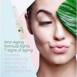 100 Hyaluronic Acid And Natural Moisturizing Serum Ampoule Set,Anti Aging Anti Wrinkle, 7 Day Treatment For All Skin Types                            