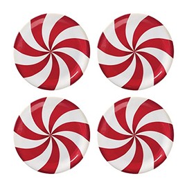 Supreme Housewares - Platos de postre de melamina de 6 pulgadas, platos pequeños para servir platos de fiesta, platos redondos para postres y frutas (caramelo de pipera)