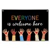 TWRVI Everyone Is Welcome Here Canvas Banner, Diversity Equality Wall