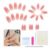 24pc Uñas Postizas Reutilizables Uñas Press On Con Pegamento