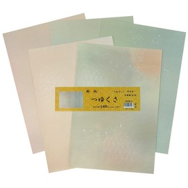 Paper Tsuyukusa, Gold and Silver Sand Cloth Han Kaishi Paper, 50 Sheets