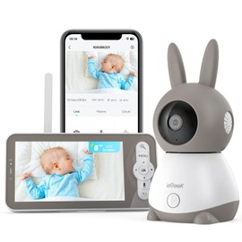 ieGeek 5 inch Video Baby Monitor with Camera Night Vision Two-Way Audio