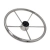 Jinmu 13-1/2 Inch 5-Spoke Destroyer Style Stainless Boat Steering Wheel