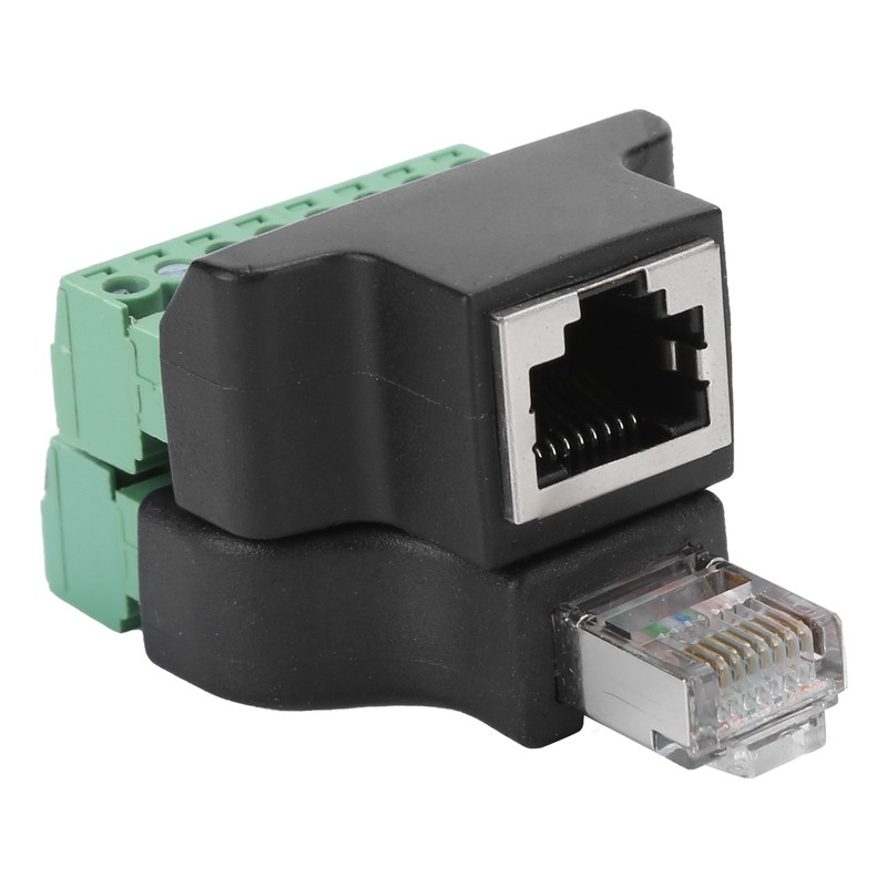 2pcs RJ45 Female Male to Screw Terminal 8 Pin CCTV