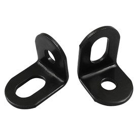 Biaungdo 30 Pcs 18x18x21mm/0.7"x0.7"x0.83" Adjustable Right Angle Brackets L-Shape Corner Brace Support Black