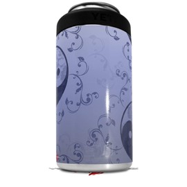 WraptorSkinz Skin Decal Wrap compatible with Yeti 16oz Tall Colster Can Cooler Insulator Feminine Yin Yang Blue (COOLER NOT INCLUDED)