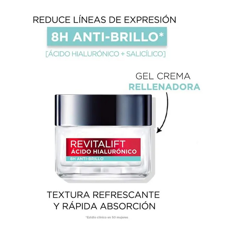 Kit Oréal Paris Sérum Ácido Hialurónico Crema Gel