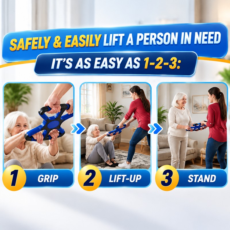 Standing Assist Grip Handle for Mobility Support – Textured Non-Slip