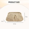 AWUXINE Straw Clutch Purse for Women Cloud Dumpling Pouch Beach