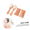 Vaguelly 2sets Beech Wooden Combs Woolen Care Kit for Newborn