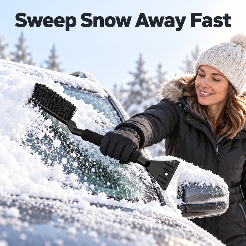 Car Snow Brush and Ice Scraper – 2-in-1 Snow Removal