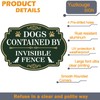 Yuzkouge Dogs Contained by Invisible Fence Sign - Pack, 10”