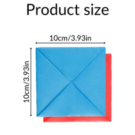 Tabanzhe Ddakji Paper Game-2PCS Gonggi Korean Game Squidd Game Ddakji Double Card Traditional Korean Folding Game for Family Travel(Blue+Red)