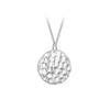 Tuscany Silver Women's Sterling Silver 16mm Hammered Disc Pendant on