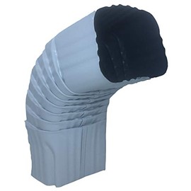 Aquabarrel 3x4, 90 degree, Style B, Aluminum Downspout Gutter Elbow - Blk (Low Gloss White, 75 degree, Style A, 2x3)