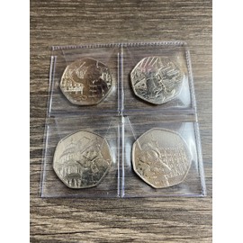 UkCoinHunt Circulated 2018 & 2019 Paddington Bear 50p Set