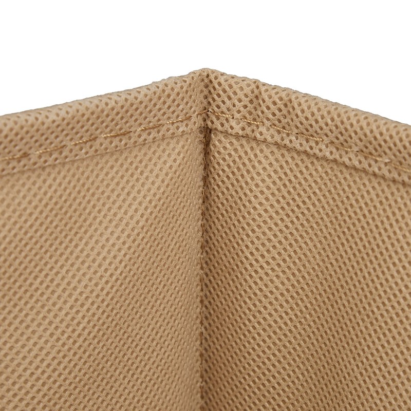 Relaxdays Storage Basket Bamboo Bathroom Basket Square Fabric Shelf Basket