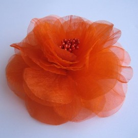 Sara Monica Flower Hair Clip and Pin Beauty_Orange