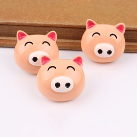 Ornerx Plastic Pig Push Pins Decorative Thumbtacks for Travel Map 10 Count