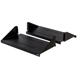 NavePoint 2U Cantilever Server Shelf Rack Mount 19 Inch 2 Piece Set Center Weighted Vented