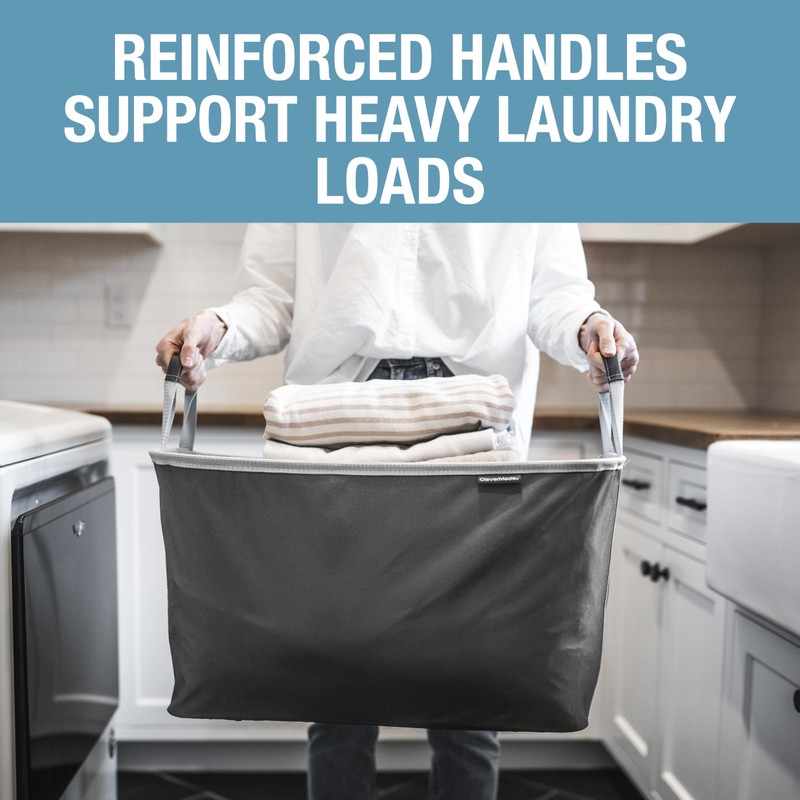 CleverMade Collapsible Laundry Basket 2 Pack – 60L (16 Gal)