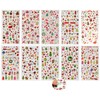 Bkrdty Xmas Themed Stickers 10 sheets Christmas Glitter Decals Stickers Cute Flakes Graphic Decals for Xmas Gift Scrapbooking DIY Craft Decoration