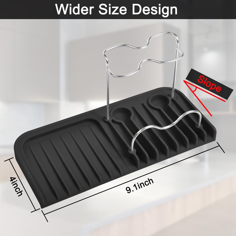 Gosmol Silicone Sponge Holder Rack Dish Soap Holder for Kitchen