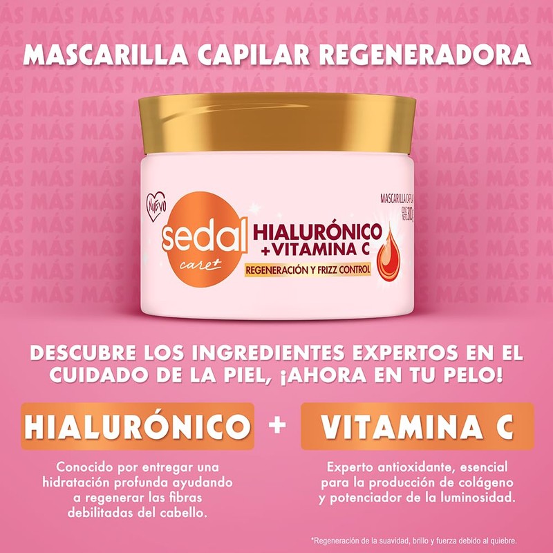 Sedal Tratamiento Hialurónico Regeneración Mascarilla Capilar Hidratante 300 ml