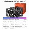 GSCOLER FA120 120mm Case Fan 3 Pack, Quiet PC Cooling