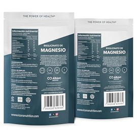 VIZANA NUTRITION | Bisglicinato de Magnesio en Polvo 200 gr por Pack (2 Bolsas de 100 gr c/u).