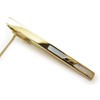 DAKS Gold White Butterfly Tie Bar Tie Clip, Brass, No