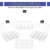 FWEEK 12 Pack 8 Grids Small Plastic Divider Organizer Box,